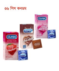 Durex 3 Flavoured Extra Thin Condoms Combo Pack 36 pcs