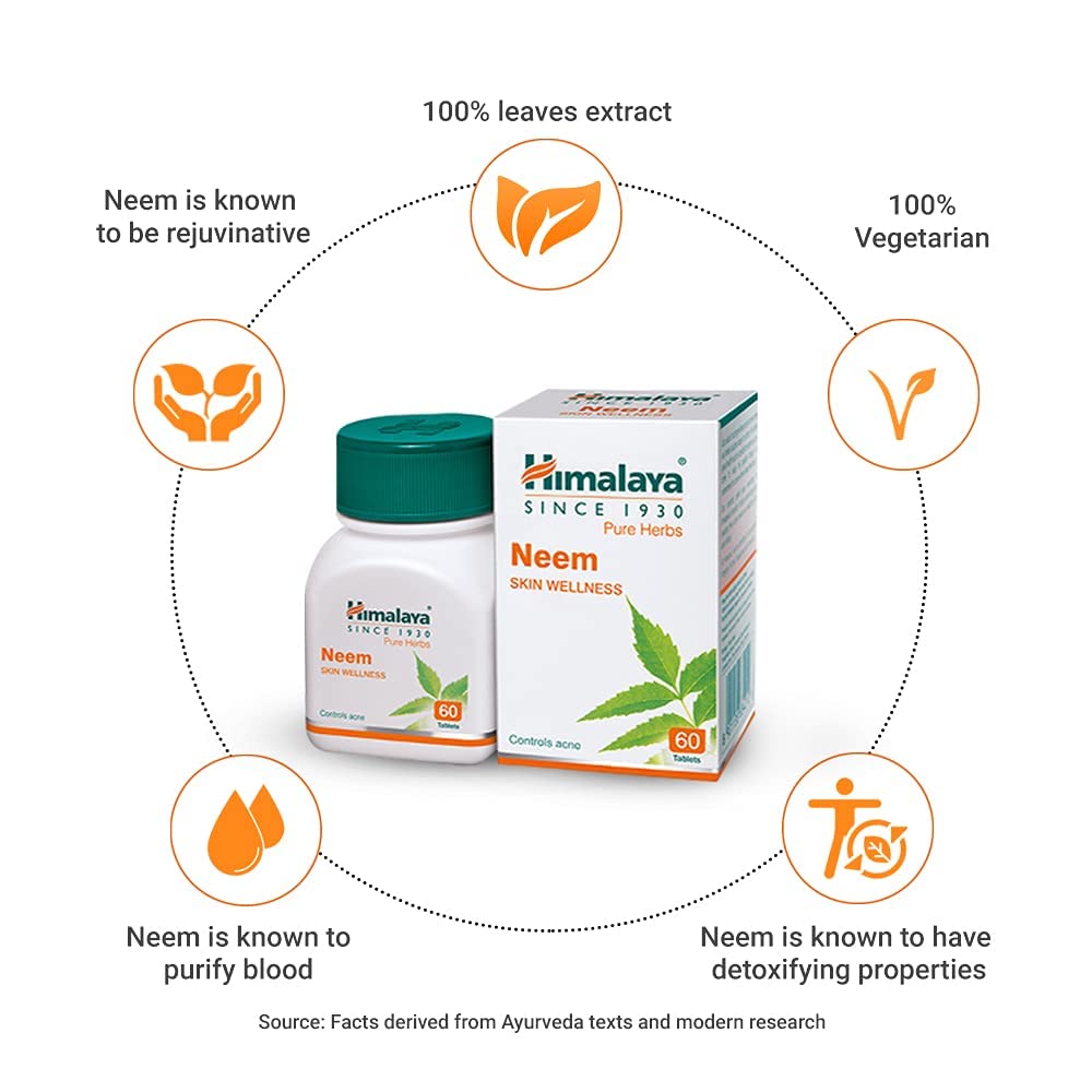 Himalaya Neem Skin Wellness 60 Capsules - Image 3