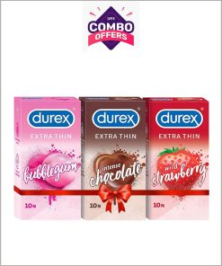 Durex 3 Flavoured Extra Thin Condoms Combo Pack– 30pcs