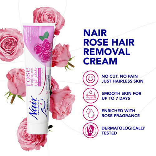 Nair hair removal cream Rose 110gm - Image 4
