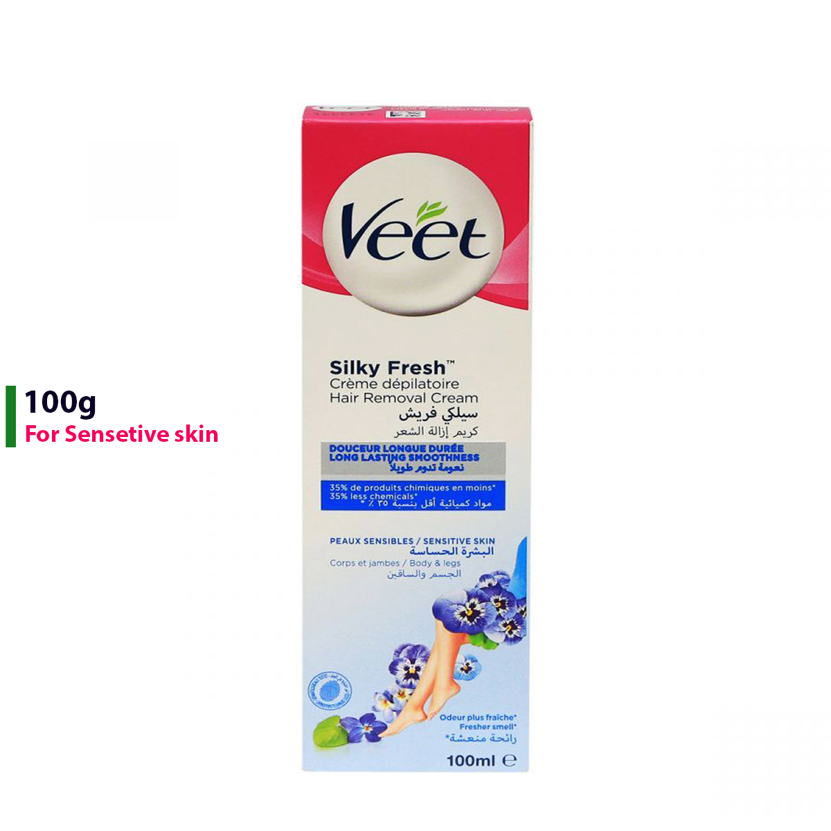 Veet Silky Fresh Hair Removal Cream For Sensitive Skin 100g
