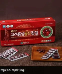 Alternative view of Kanghwa Korean 6 Years Red Ginseng Extract Gold Capsules (120 Capsules)