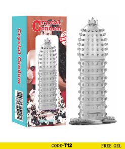 Crystal Dotted Transparent Color Condom 5 inch