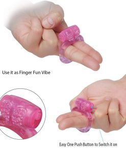Alternative view of Butterfly Silicone Vibration Penis Ring