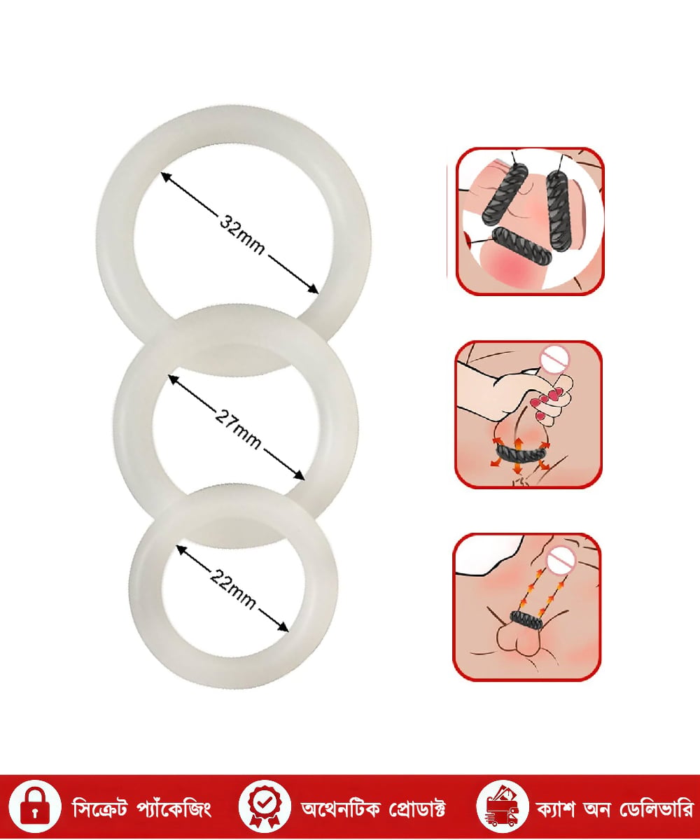 Funda Slim Time Delay Ring Set For Men 3pcs