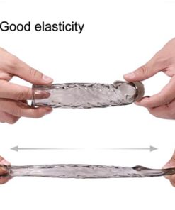Alternative view of ₀̷₁̷Snailage Realistic Crystal Penis Condom 6.5 inch