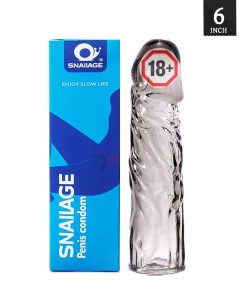 ₀̷₁̷Snailage Realistic Crystal Penis Condom 6.5 inch