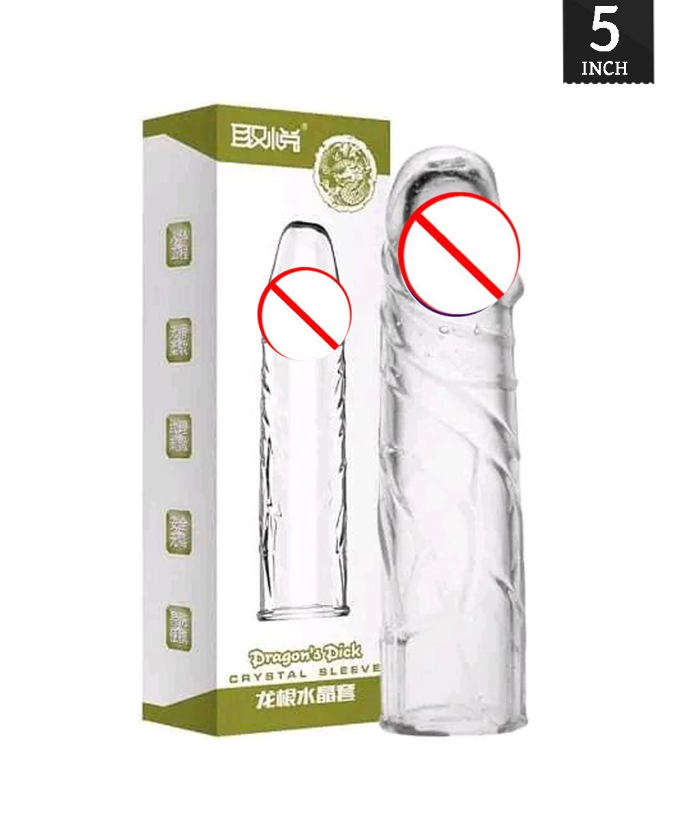 ₀̷₃̷Funda Crystal Silicone Base Penis Head Reuseable Plain Condom