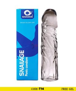 ₀̷₁̷Snailage Cryastal Black Extender Sleeve Condom 6 inch