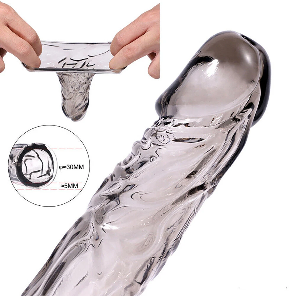 ₀̷₁̷Snailage Cryastal Black Extender Sleeve Condom 6 inch - Image 3