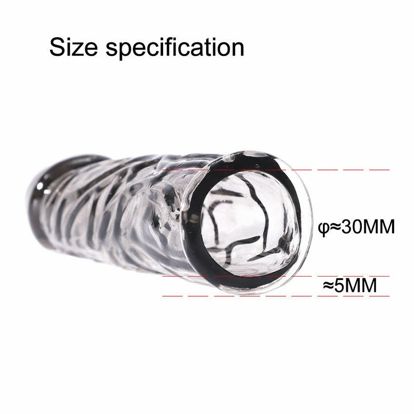 ₀̷₁̷Snailage Cryastal Black Extender Sleeve Condom 6 inch - Image 6