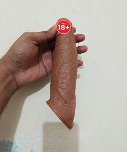 Alternative view of Lock Love Liquid Silicon Jumbo Dragon Condom 7 inch