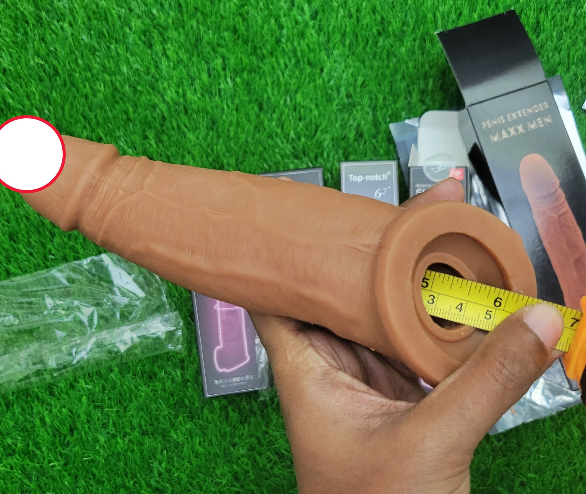 ₀̷₁̷Maxman Penis Extender Locked Type Jumboo Condom 8 inch - Image 4