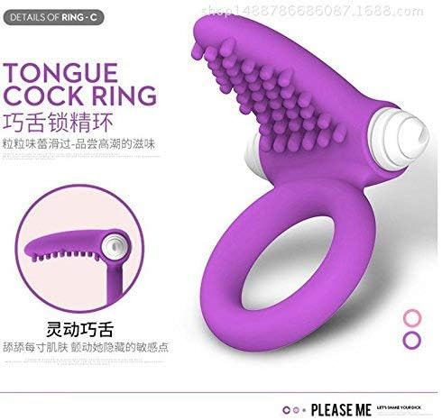 Dolphin Cat Tongue Vibrating Cock Ring For Men - Image 2