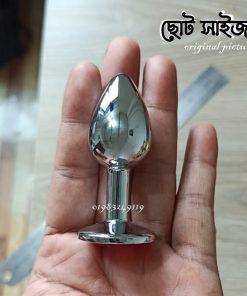Alternative view of Jeweled Stainless Steel Butt Anal Plug Size (Small)