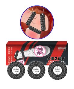 Villvi 3 Different Size Time Delay Pleasure Cock Ring For Men