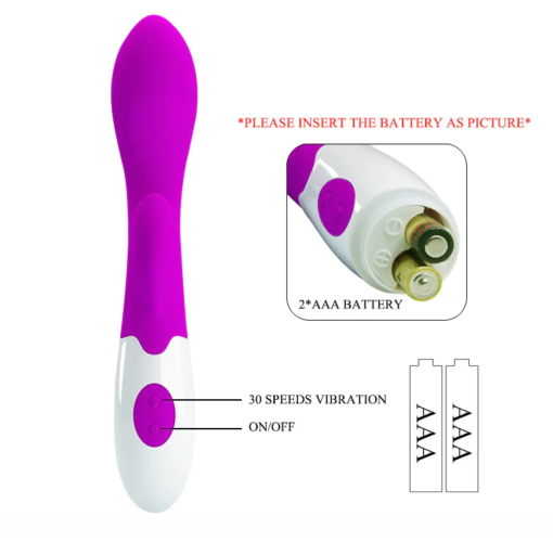 LiLi Rabbit Double Side Slim Type Stimulator Vibrator 8 inch - Image 3