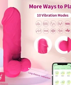 Alternative view of App Controlled Small Penis Shape Vibrating Dildo For Women