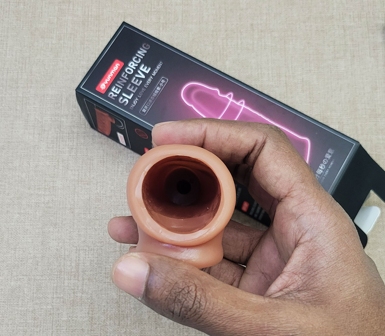 Reinforcing Sleeve Tropical Silicone Condom 6 inch - Image 4