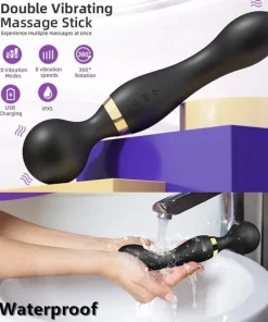 Alternative view of Trojan Double Side Stimulator Vibrator For Women 8 inch (Black)