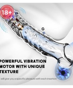 Alternative view of ₀̷₁̷ WOLFS Cryastal Sleve Vribetor Condom 8 inch