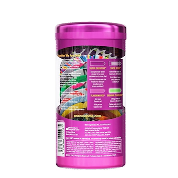 One Mixed Pleasures Natural Latex Condom 12 pcs - Image 2