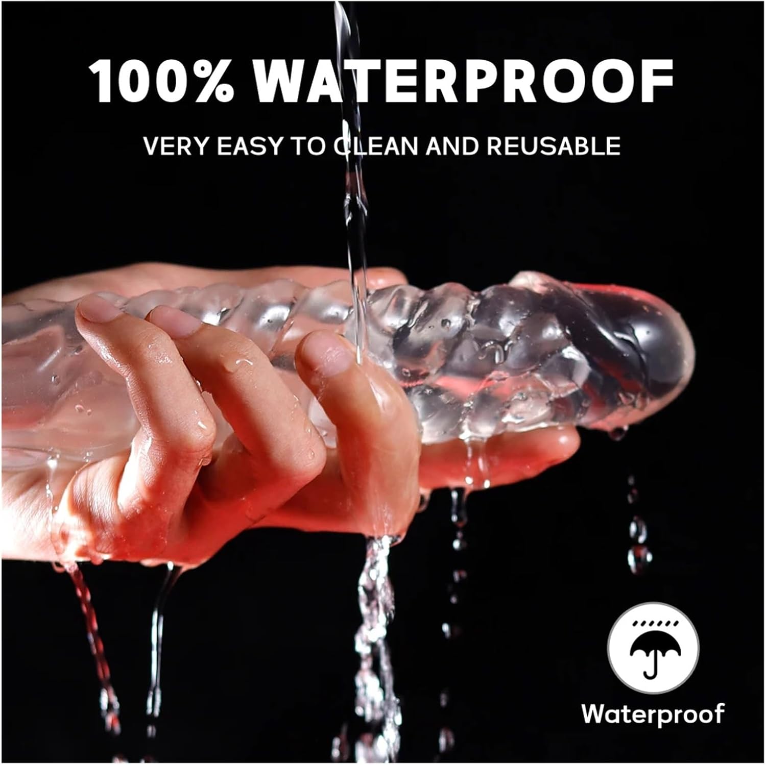 ₀̷₁̷ WOLFS Cryastal Sleve Vribetor Condom 8 inch - Image 4