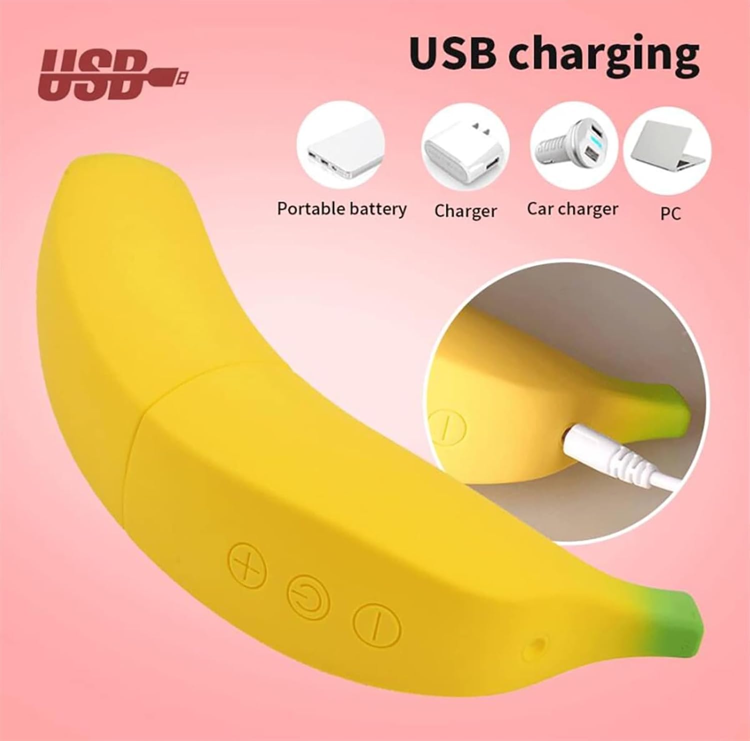 Moylan Banana Vibrator G-Spot Silicone Dildo For Women - Image 3