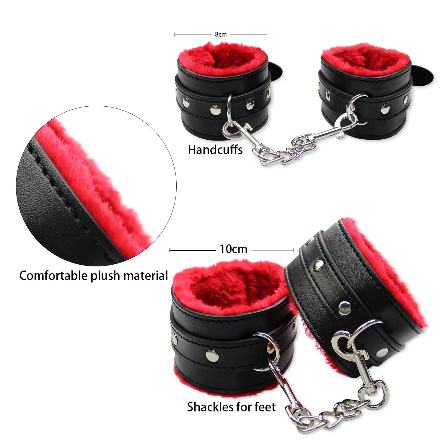 Pretty Fluffy BDSM Ankle Cuffs For Couple - Image 3