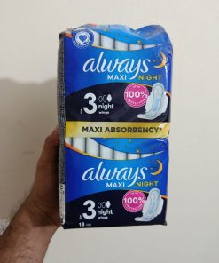 Alternative view of Always Maxi Night Sanitary Pads With Wings (Size 3) 18 Pads