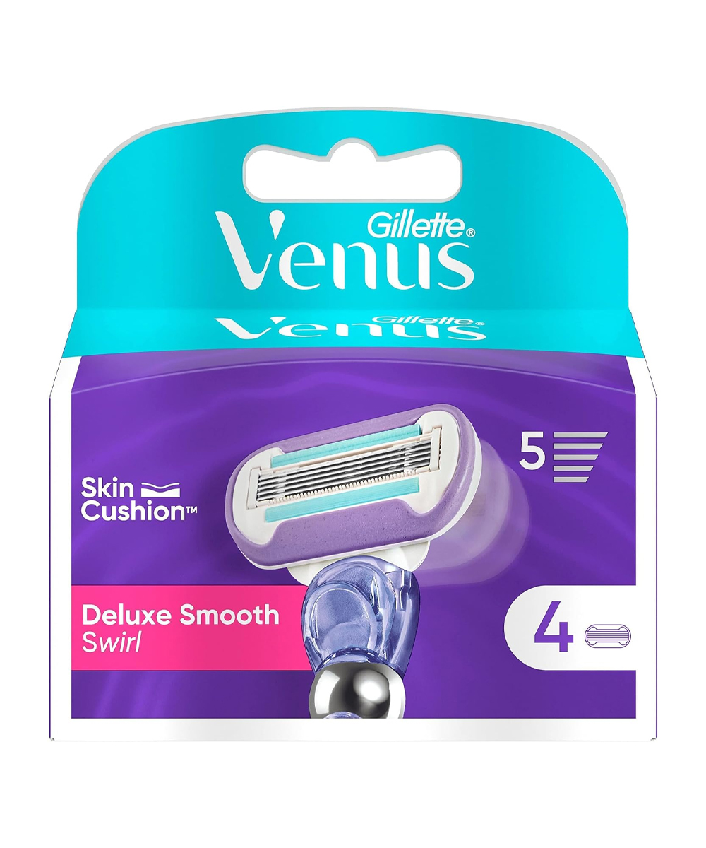 Gillette Venus Deluxe Swirl Razor Blades 4 Count