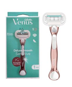 Gillette Venus Deluxe Smooth Sensitive Rose Gold Handle Women's Razor