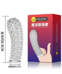 Alternative view of MELEON Double Finger Dotted Condom 2 pairs