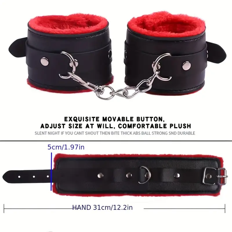 Pretty Fluffy BDSM Ankle Cuffs For Couple - Image 4