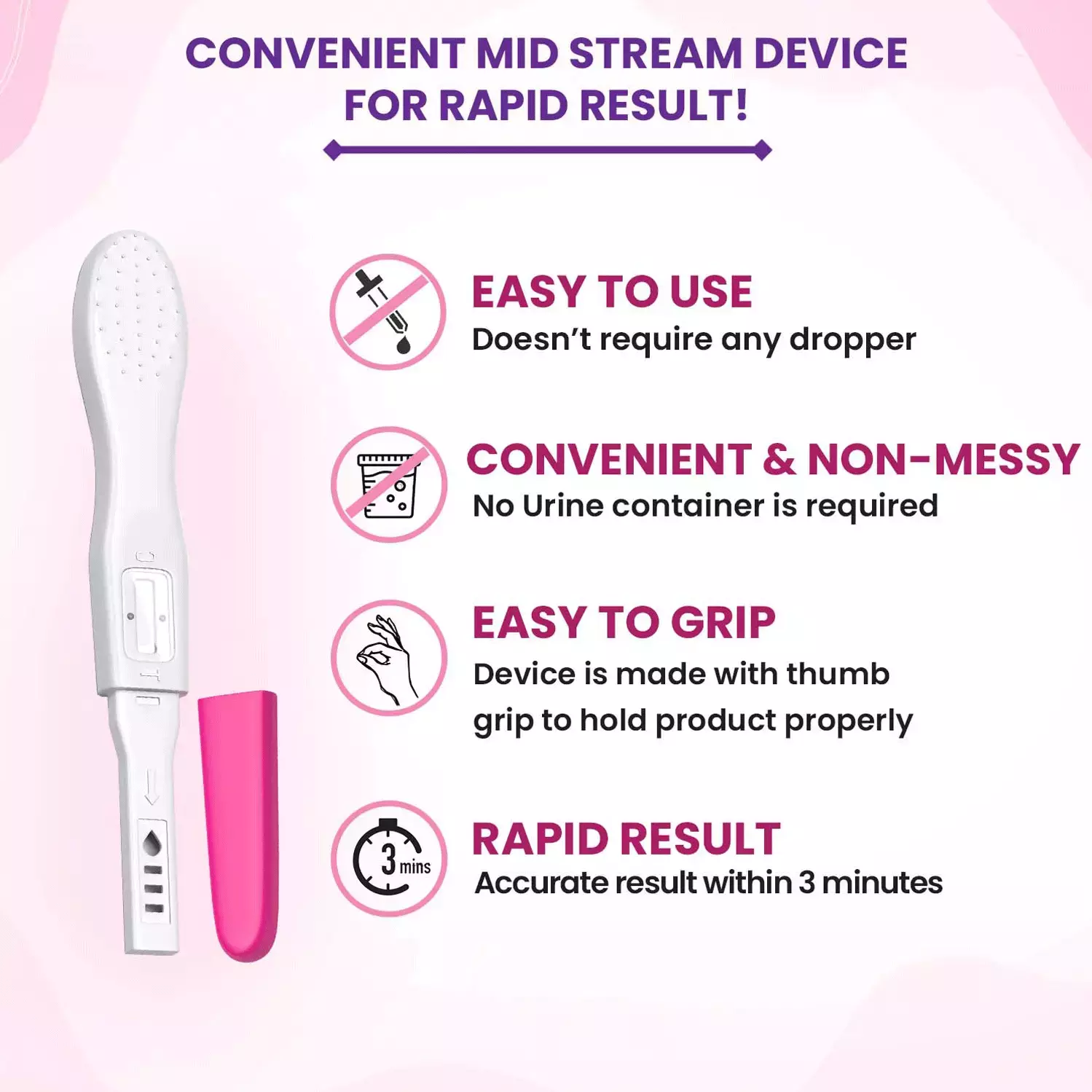 Human Chorionic HCG Safe Pregnancy Testing 1 Strip - Image 3