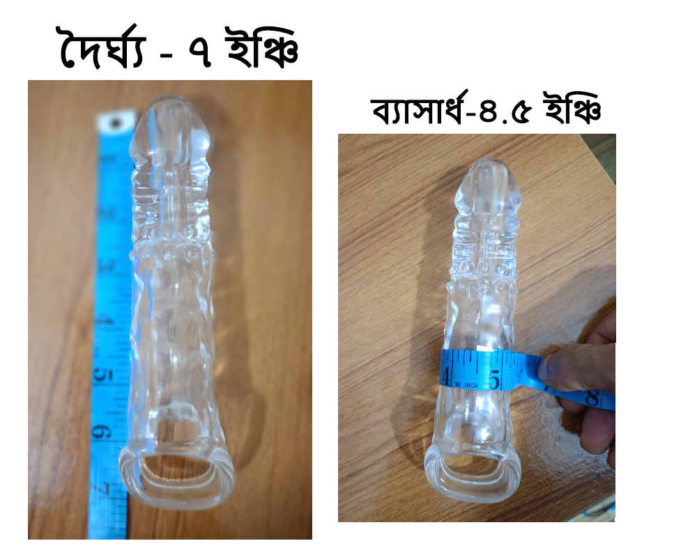 MELEON Transparent Lock Tiger Teeth Condom 7 inch - Image 4