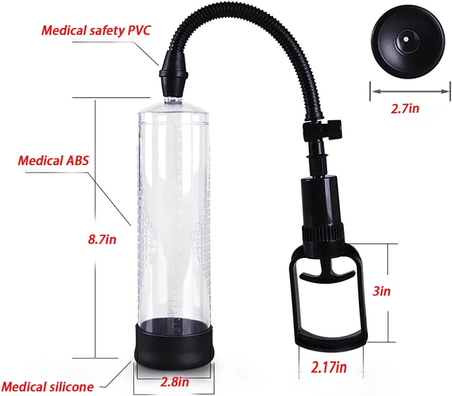 Power Up Penis Enlargement Bulb Pump For Men 8.5 inch - Image 4