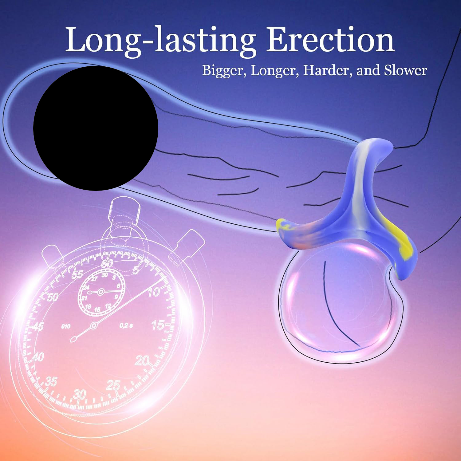 ₀̷₁̷Max Stronger Colorful Silicone Cock Ring For Men - Image 2