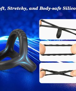 Alternative view of ₀̷₁̷Stretchy Black Extra Pleasure Silicone Penis Ring For Men