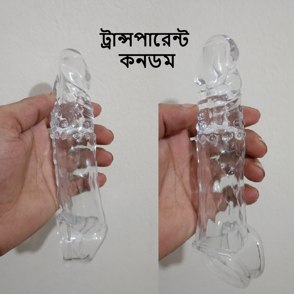 MELEON Tiger Teeth Cryastal Lock Condom 7 inch - Image 3