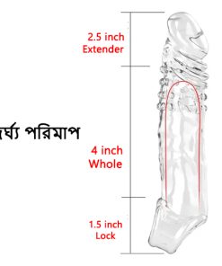 Alternative view of MELEON Tiger Teeth Cryastal Lock Condom 7 inch