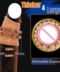 Alternative view of DOUBAO Ball Dotted Silicone Penis Sleeve 1 pcs