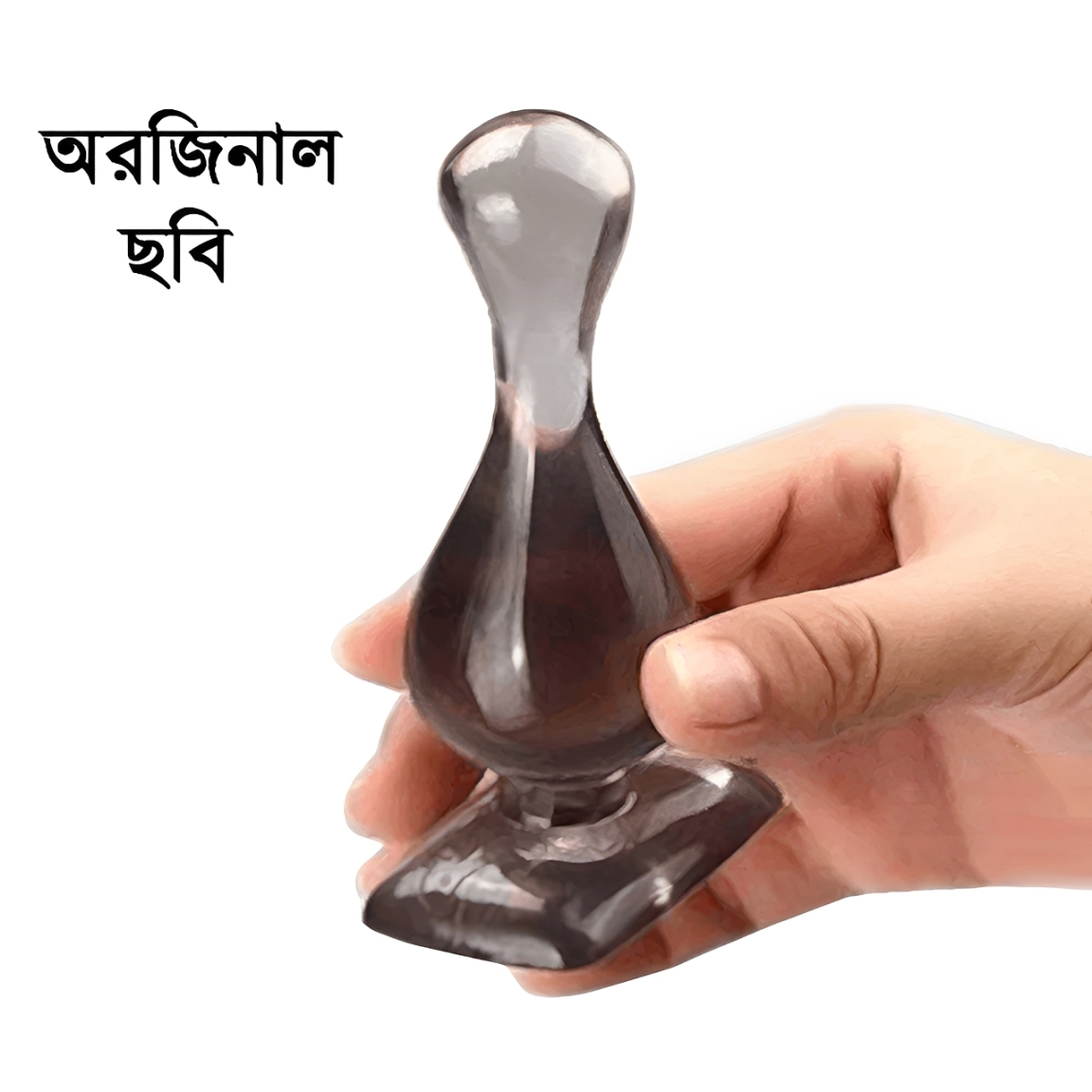 ₀̷₁̷Transparent King Black Silicone Anal Plug For Women - Image 3