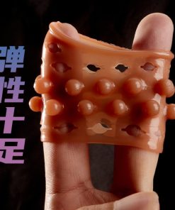 Alternative view of DOUBAO Soft Silicone Finger & Penis Dot Sleeve 1 pcs