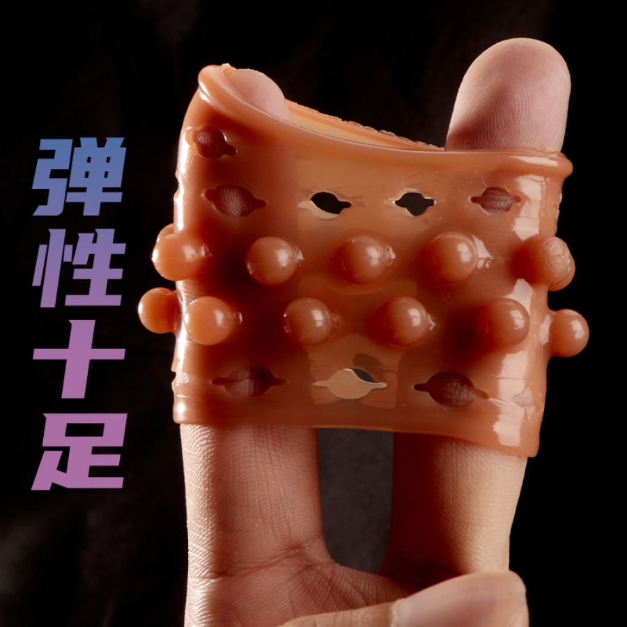 DOUBAO Soft Silicone Finger & Penis Dot Sleeve 1 pcs - Image 2