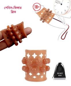 DOUBAO Soft Silicone Finger & Penis Dot Sleeve 1 pcs