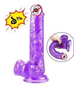 Realistic Cryastal Purple Large Dildo 9 inch