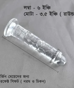 Alternative view of Slim Shape Transparent Women Dildo 6 inch